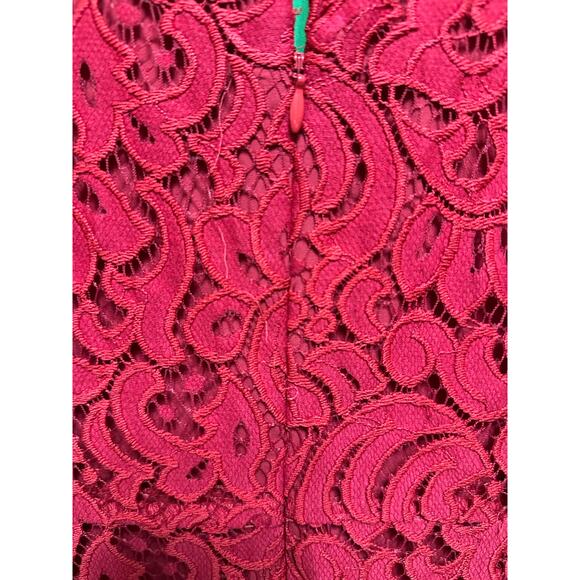 Anthropologie Moulinette Soeurs Red Lace Jumpsuit – Size 8 - Picture 8 of 13